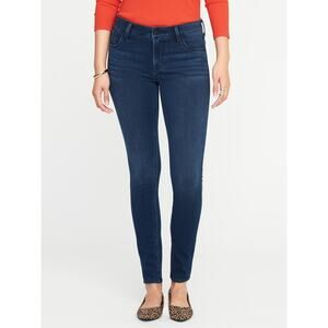 Old Navy The Rockstar Mid-Rise Dark Wash Tapered Leg‎ Jeans Size 12